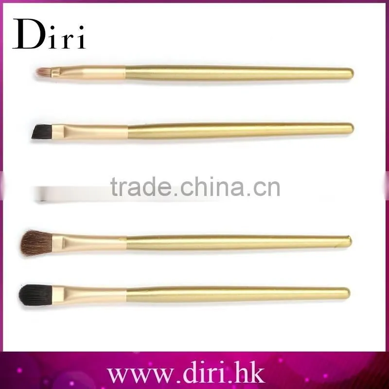 Wholesale soft 5 pcs golden makeup artist brush set