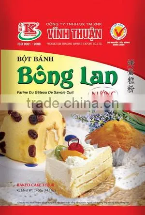 Baked cake flour