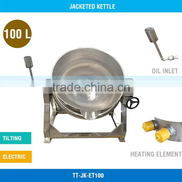 Oil Jacketed Cooking Pot - 100 L, Electric, Tiltable, Without Agitator, TT-JK-ET100