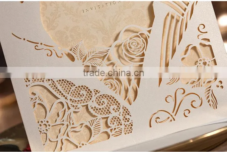 Laser cut wedding invitation card