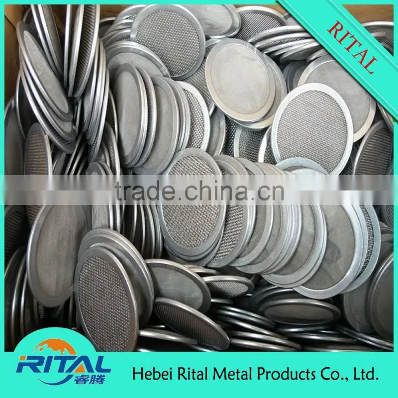 stainless steel 304 plain framed filter mesh flake/filter disk/filter screen