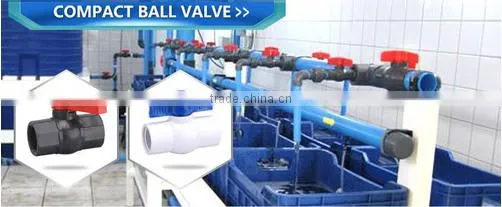 upvc cpvc compact ball valve/threaded or socket white or grey ASTM JIN DIN BS standard pvc valve