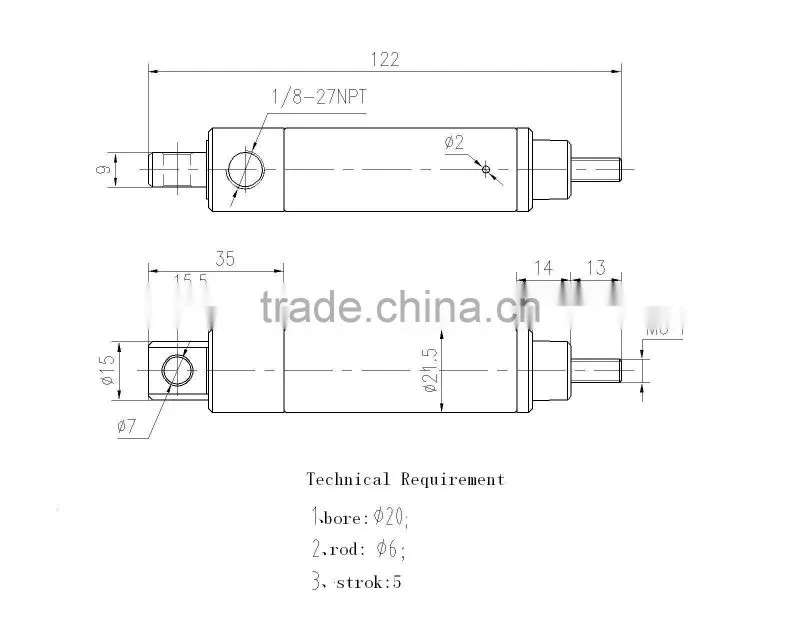 Hydraulic ram for tipper truck hydraulic cylinder for dump truck