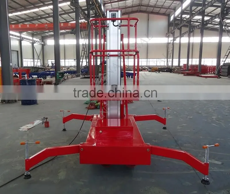 Aluminium Single Mast Work Lift Table 8m