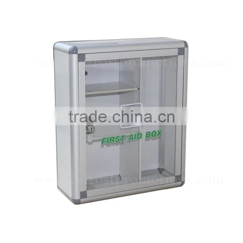 Office Aluminum First Aid Kit Wall Mounted Metal First Aid Box