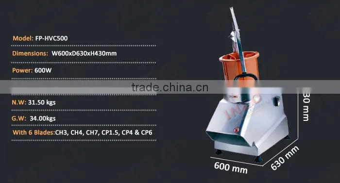 Commercial Restaurant Multifunctional Vegetable Slicer Machine/Julienne Vegetable Cutter/Price Vegetable Cutter