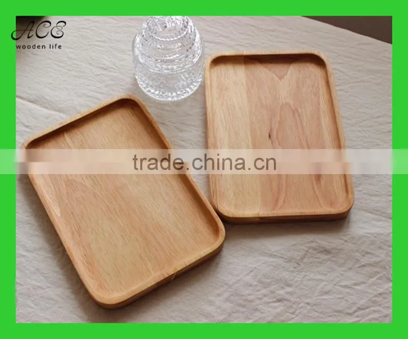 Custom rectangle wood tray