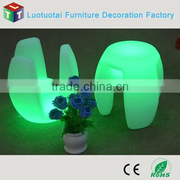 illuminated 16 color change plastic led chair
