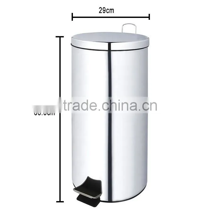Large Stainless Steel Kitchen Trash Can With Lid