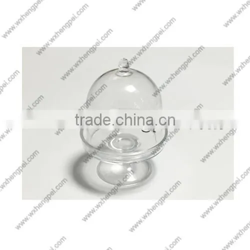 Cleverish portable cute transparent cake plate plastic storage jewelry wedding box kit