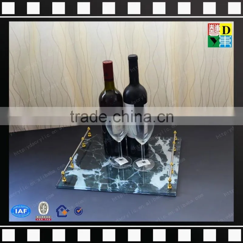 Square restaurant dinner plates&acrylic fruit svring tray from shenzhen yidong
