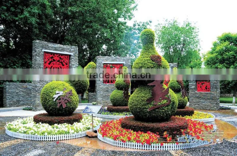 factory price high quality artificial green sculpture for decoration