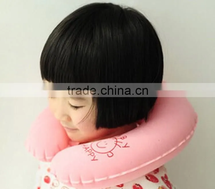 Toprank Hot Sale Comfortable Printing Air Filled Neck Support Baby Nursing Pillow Child Inflatable Travel Neck Pillow