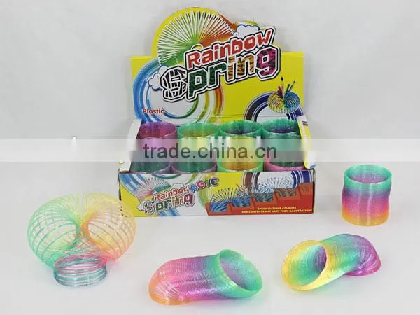 hot sale plastic rainbow spring with printed dolphin kids educational toys/ magic rainbow circle