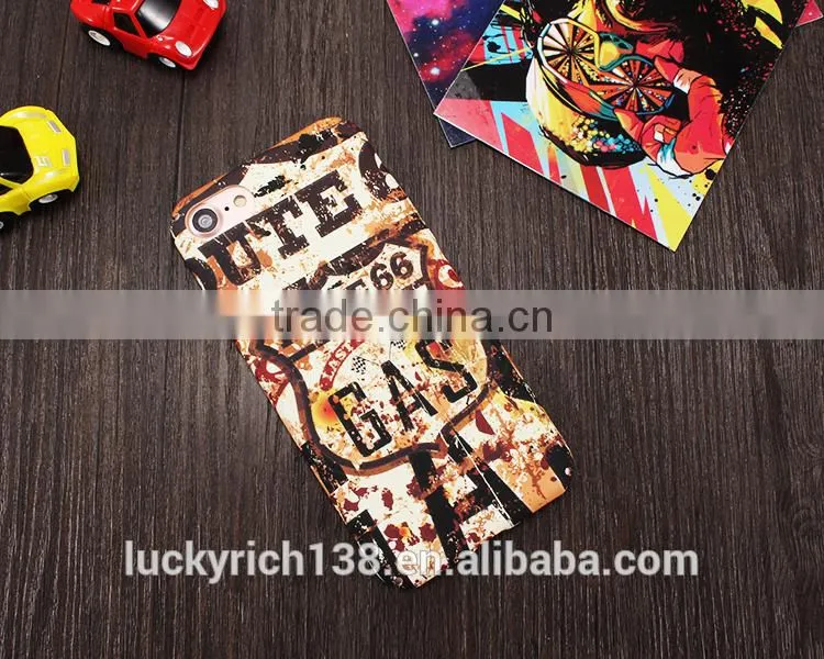 2017 new customized Traveling brushed luminous PC phone case for iPhone 6G/6P/7G/7P