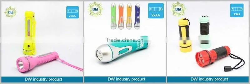 small plastic flashlight with rotary head