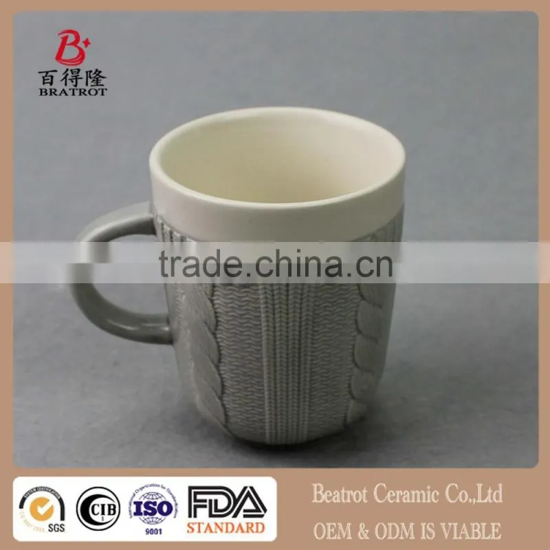 Green Floral Design Ceramic Japanese Tea Cup