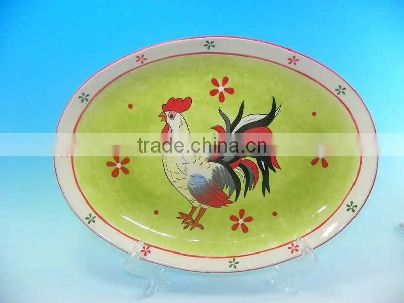 ROUND GRAPE WHITE CERAMIC PLATE