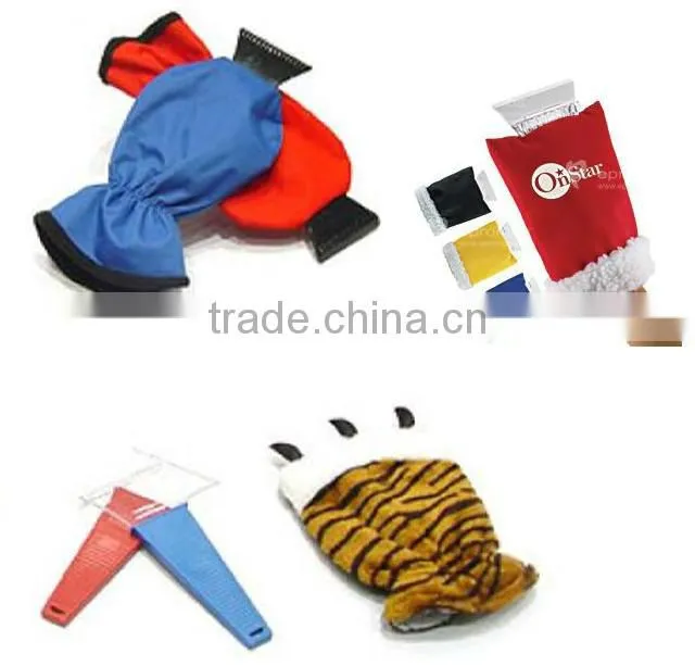 windshield plastic warm Ice scraper with mitt for Alibaba IPO in USA
