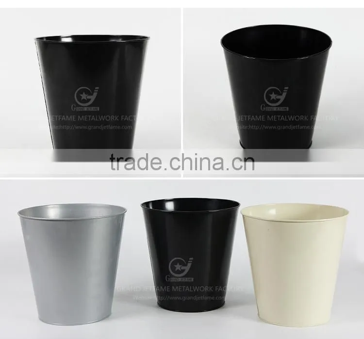 Galvanized and iron powder coating outdoor planters with plants decorative outdoor pretty plant pots