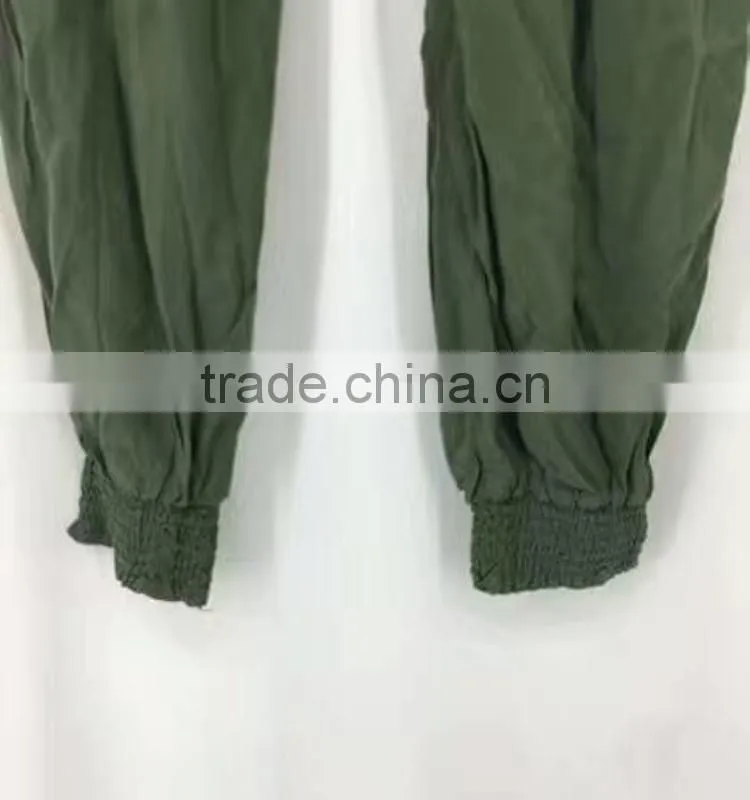 China suppliers stocklots women 100%rayon army trousers
