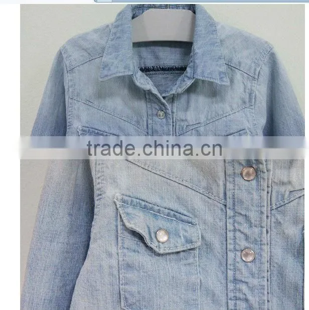 Newest style Autumn/spring season children young girls jean coat