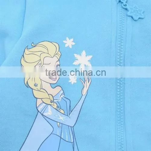 Soft fleece zip print hoodie baby girls, infant wear wholesale export, babies wear suppliers