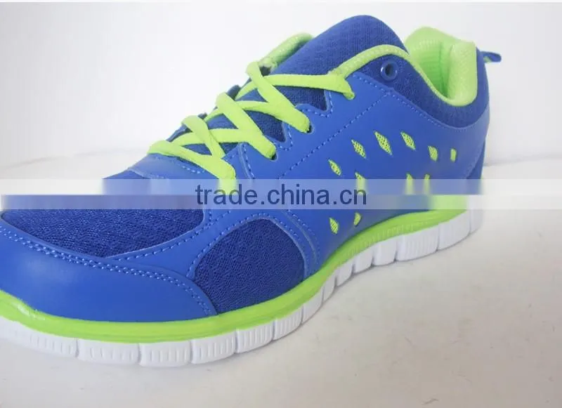 Blue upper elegant green decoration EVA tennis shoes mens