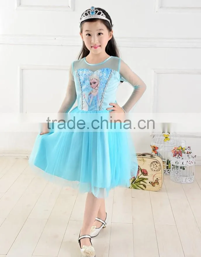 2015 new girls dress cosplay costume dresses kids wedding dress summer child party dress