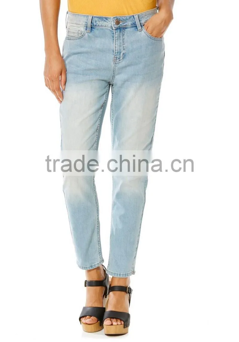 Wholesale latest new model design fashion women jeans denim jeans pant