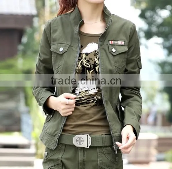 Wholesale Factory Supply Custom Sexy Girls Military Suit Olive Green Uniform