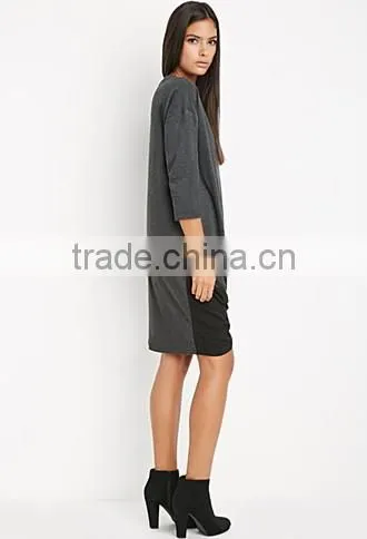 Kink irregular patchwork cocoon shape dress