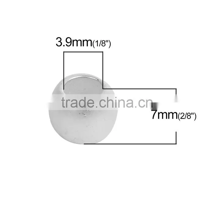 Zinc Based Alloy Spacer Beads Round Matt Silver