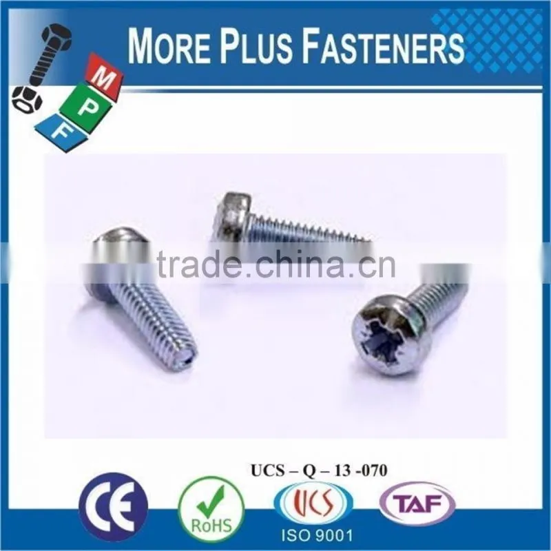 Made In Taiwan DIN 7500 Pozi Pan Head Pozi Flat Countersunk Head Thread Forming Screws Metric Thread