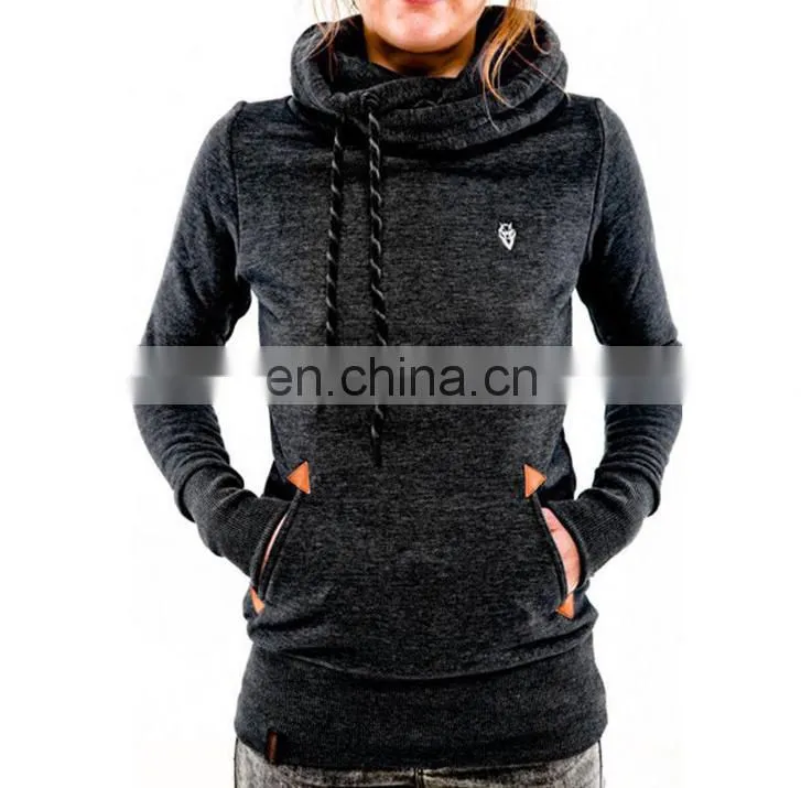 Women Girl Pocket Hoody Hoodie LongSleeve Hooded Sweatshirt Pullover Jumper Coat