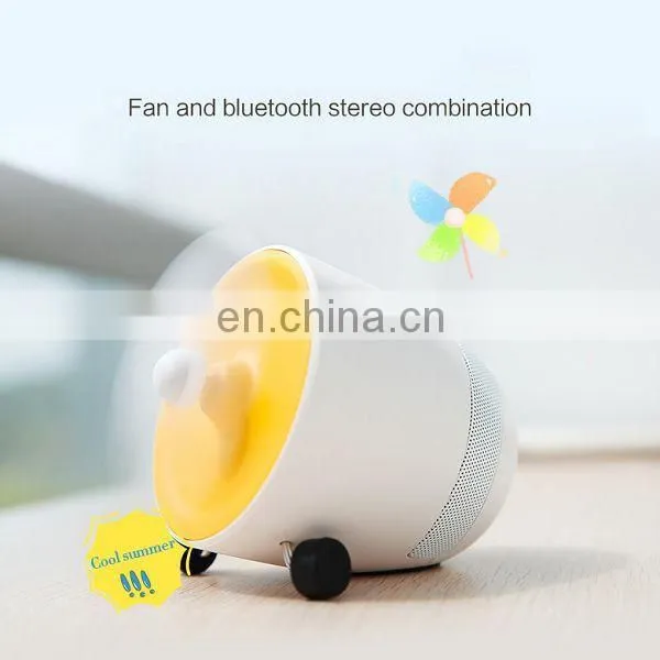 New portable 2 in 1 bluetooth speaker with mini fan,wireless bluetooth speaker for Android and IOS