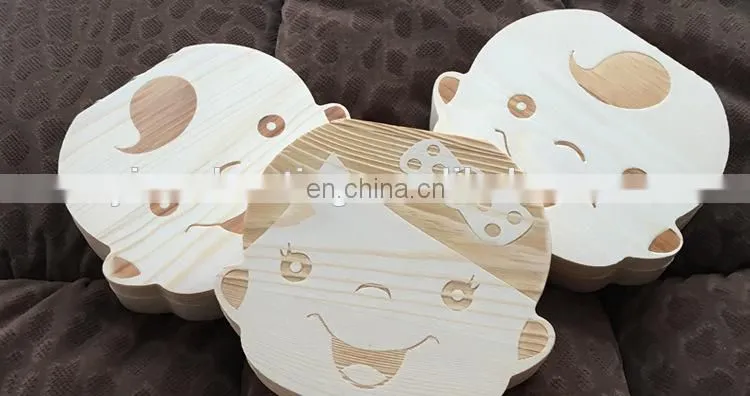 2017 Pure natural wood girls and boys baby teeth box