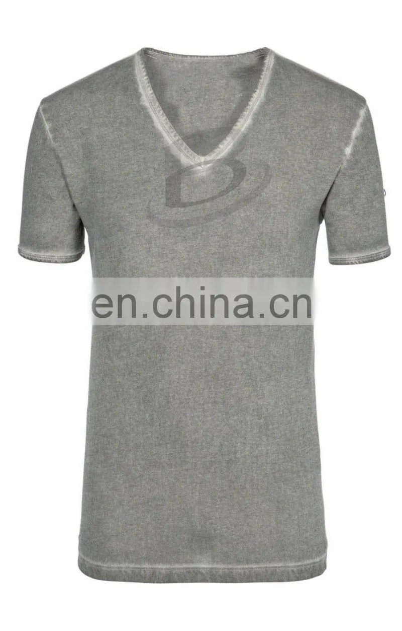 New products attractive style deep v neck t shirt for wholesale (Trachten Shirt)