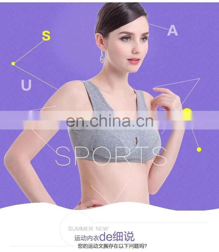 2016 Wholesale 100% cotton fitness gym wear sports bra#WX0029
