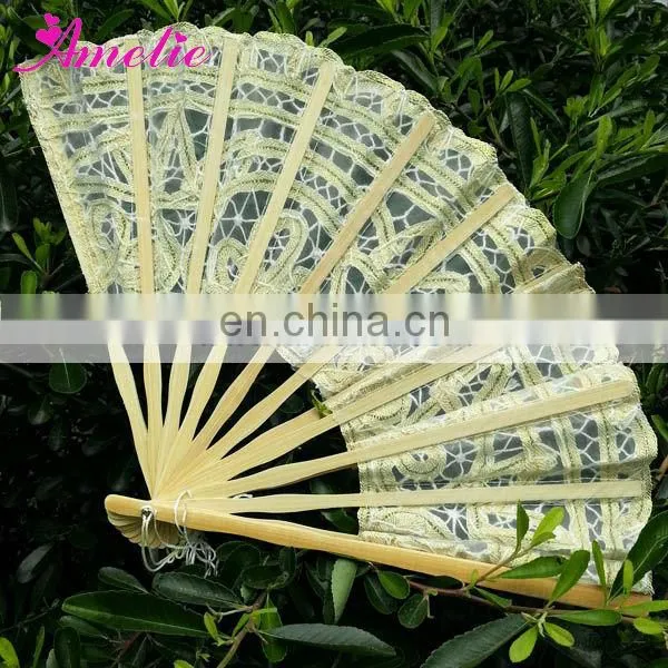 Wholesale Gold Color Victoria Spanish Wooden Hand Fans