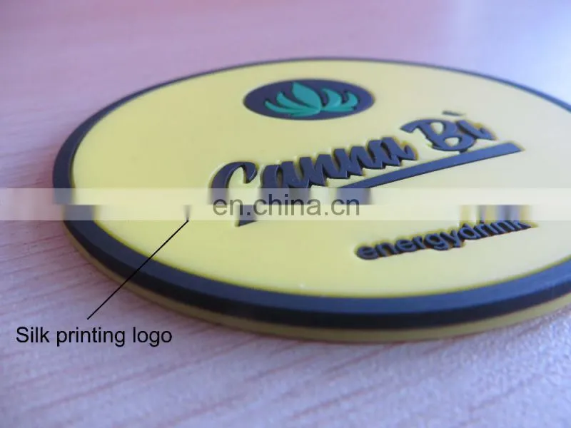 Personalized cheap soft pvc non-slip round drink beer mat coaster