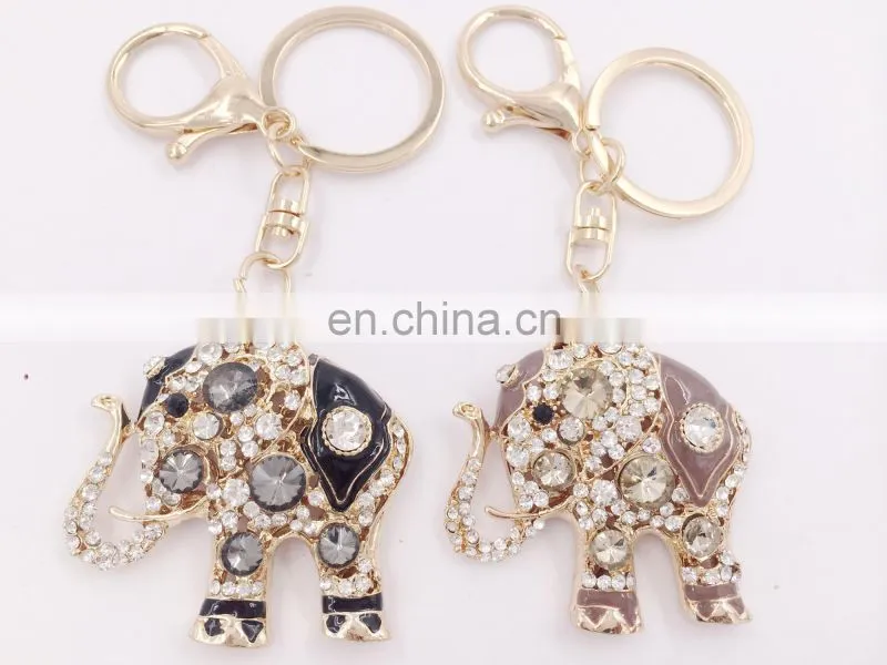 Lovely Elephant Shaped Metal Key Chain