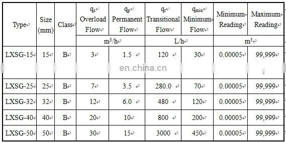 LXSG 25 Multi jet Super Dry Type Cast Iron Flow Water Meter