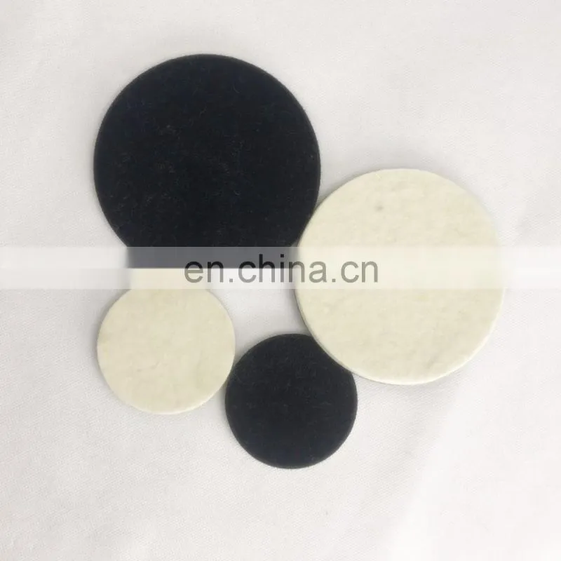 Black/white self-adhesive wool felt polishing pad wheel