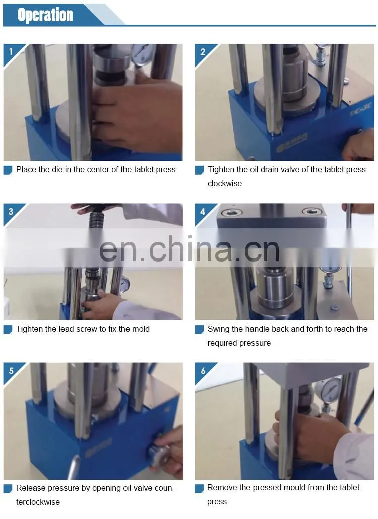 Laboratory 30T Digital Manually Hydraulic Press Machine with Protective Cover