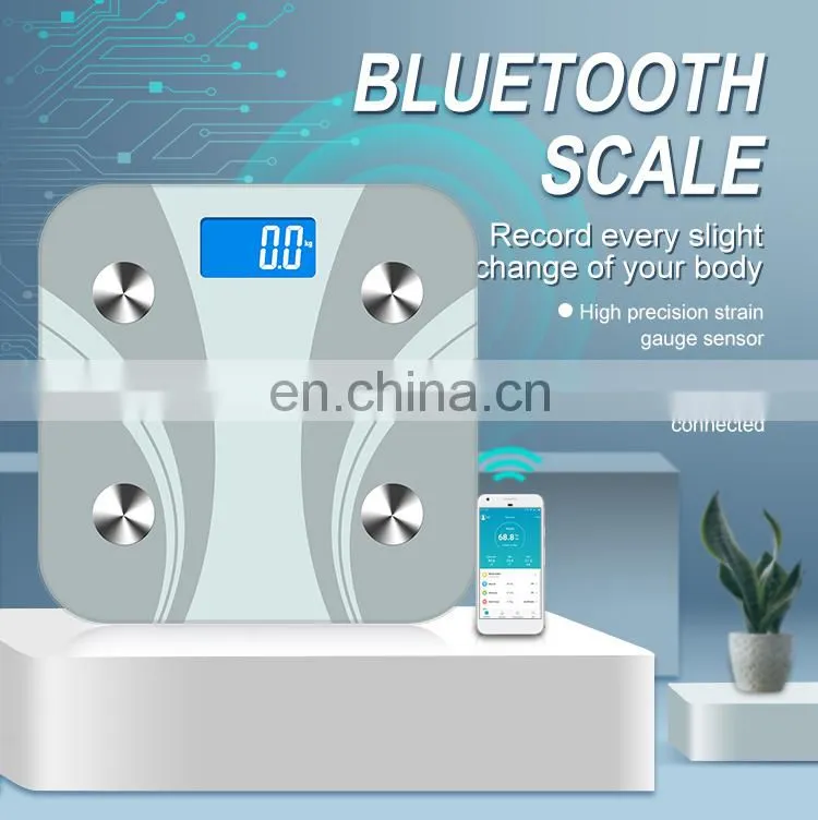 Smart API Digital Weight Bathroom 180Kg 1Byone Blue Tooth Body Fat Scale With IOS
