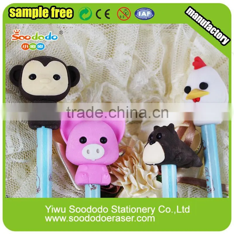 3D Chinese Zodiac shaped eraser pencil