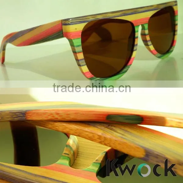 PC Frame Material and Photochromic Lenses Optical Attribute Skateboard wood sunglasses