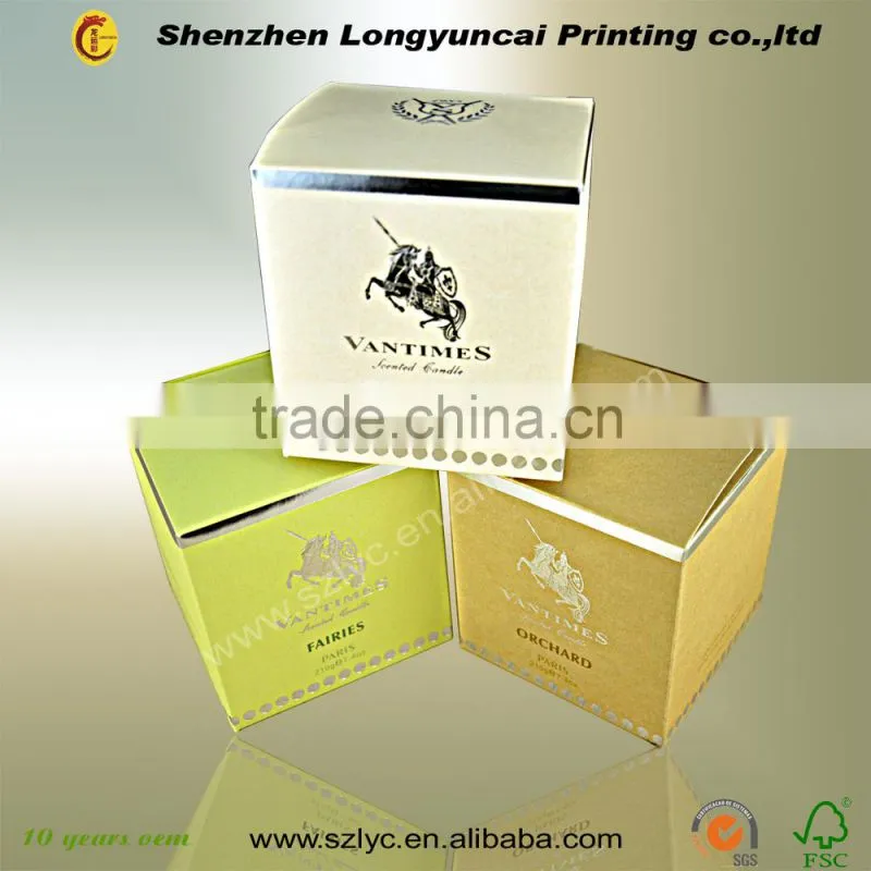 professional printing factory customize new design luxury gift paper box for candle