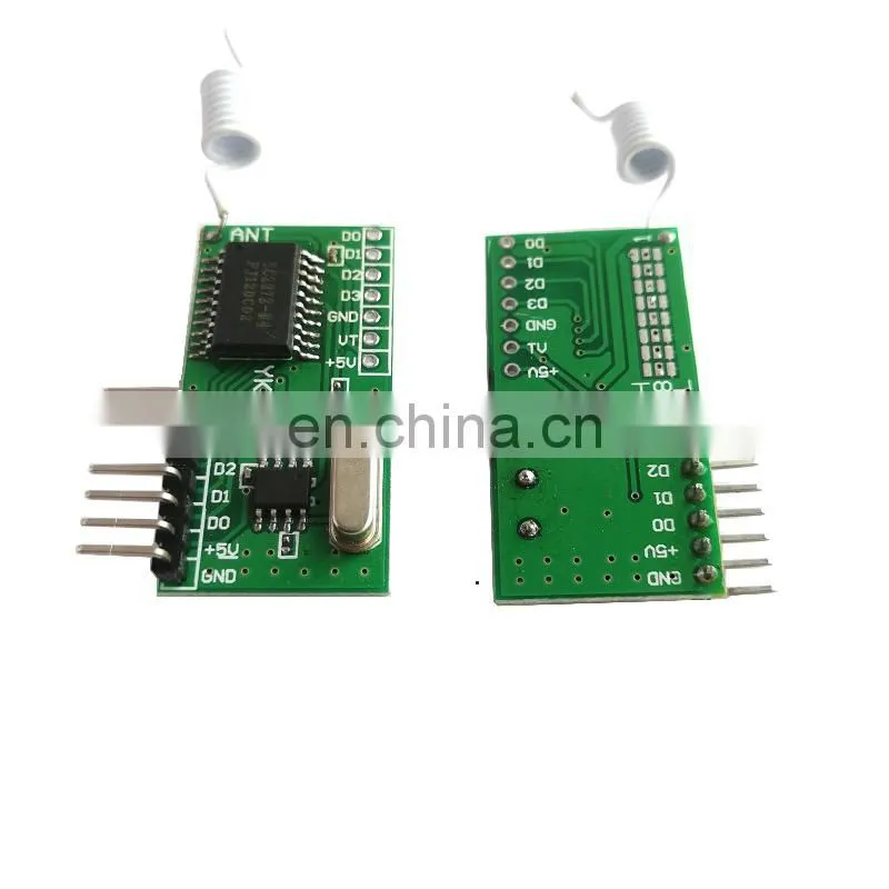 433RF receiving module 4-channel high-level signal learning decoding receiving circuit board